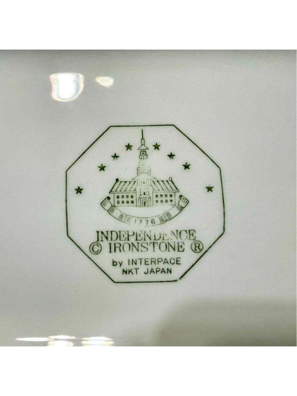 Independence Ironstone Platter Ceramic Floral Pink & White Vintage - Picture 5 of 6